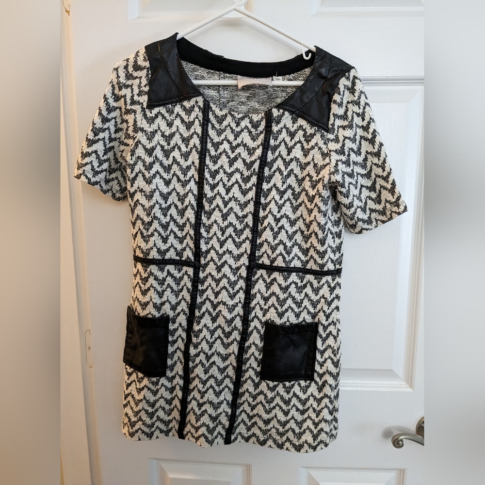 Anthropologie houndstooth mini dress
